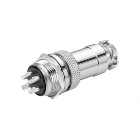 کانکتور فلزی نظامی GX16 4 پین قطر 16mm کانکتور فلزی نظامی GX16 4 پین قطر 16mm