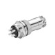 کانکتور فلزی نظامی GX16 4 پین قطر 16mm کانکتور فلزی نظامی GX16 4 پین قطر 16mm