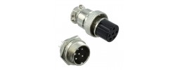 کانکتور فلزی نظامی 6 پین قطر 16 میلی متری GX16-6 Connector 