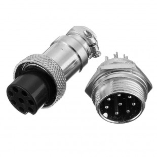 کانکتور فلزی نظامی 10 پین قطر 16 میلی متری GX16-10 Connector 