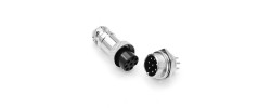 کانکتور فلزی نظامی 8 پین قطر 16 میلی متری GX16-8 Connector 