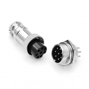کانکتور فلزی نظامی 10 پین قطر 16 میلی متری GX16-10 Connector 