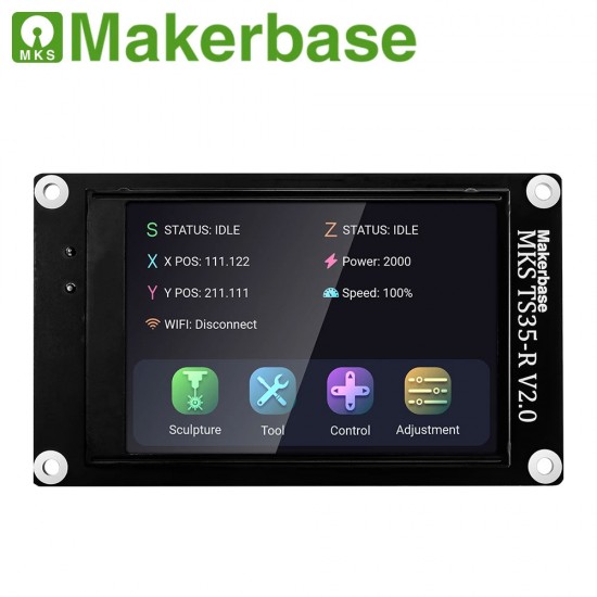 برد کنترلر Makerbase MKS DLC32 همراه با نمایشگر رنگی و لمسی MKS TS35-R
