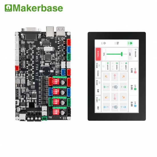 کیت کنترلر لیزر MKS FX4 برند Makerbase به همراه نمایشگر ۵ اینچ لمسی خازنی صنعتی