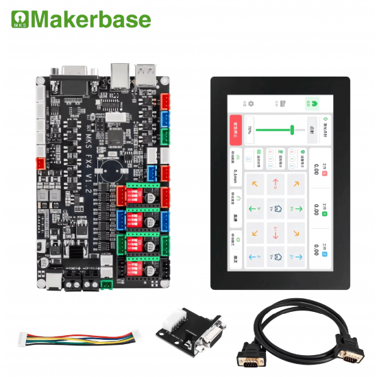 کیت کنترلر لیزر MKS FX4 برند Makerbase به همراه نمایشگر ۵ اینچ لمسی خازنی صنعتی