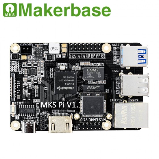 برد کنترلر Makerbase MKS PI همراه با نمایشگر رنگی و لمسی MKS PI-TS35
