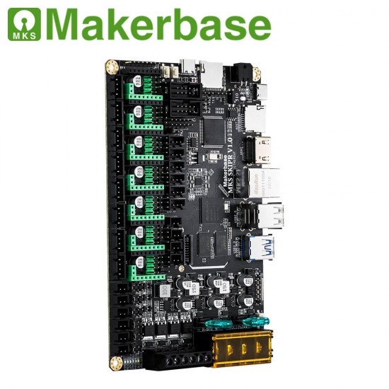 برد کنترلر پرینتر سه بعدی Makerbase MKS SKIPR همراه با نمایشگر رنگی و لمسی MKS PI-TS35