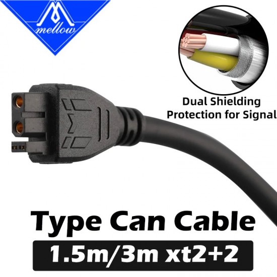 کابل ۳ متری کنباس ملو مدل CAN Cable for Toolboard ابل کن باس ۳ متری ملو Mellow 3M CAN Cable کابل بردهای کله گی پرینتر سه بعدی sb2040 sht36 ضد نویز