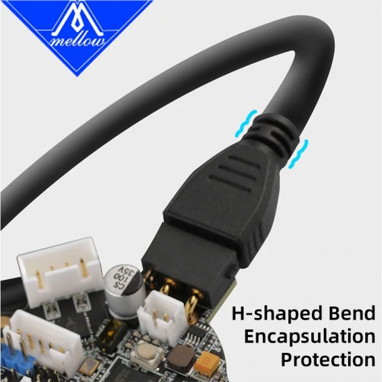 کابل ۳ متری کنباس ملو مدل CAN Cable for Toolboard ابل کن باس ۳ متری ملو Mellow 3M CAN Cable کابل بردهای کله گی پرینتر سه بعدی sb2040 sht36 ضد نویز