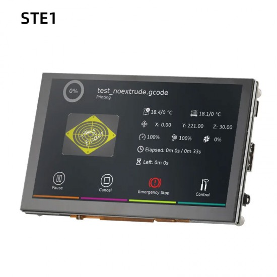 نمایشگر ۵ اینچ ملو Mellow FLY HDMI5 LCD مانیتور لمسی خازنی اچ دی ام آی کلیپراسکرین Klipper Screen پرینتر سه بعدی وورون شاپ