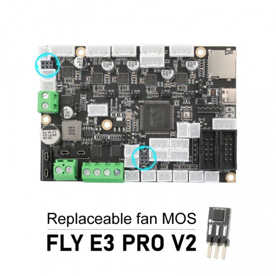بورد توسعه موسفت فن مدل Mellow Fly Fan MOS برد توسعه موسفت فن ملو Mellow Fly Fan MOS Board ماژول سوئیچ تقویت جریان فن کلیپر پرینتر سه بعدی وورون شاپ