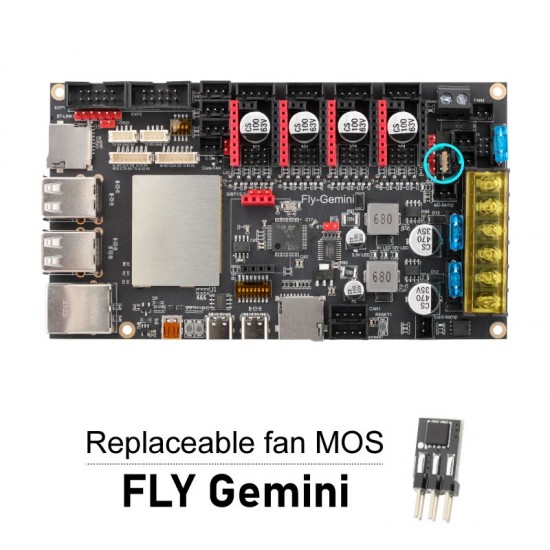 بورد توسعه موسفت فن مدل Mellow Fly Fan MOS برد توسعه موسفت فن ملو Mellow Fly Fan MOS Board ماژول سوئیچ تقویت جریان فن کلیپر پرینتر سه بعدی وورون شاپ