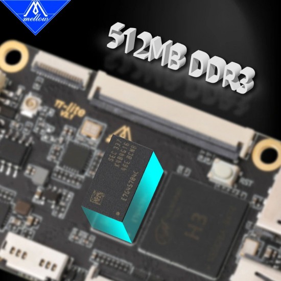 مینی کامپیوتر پردازشی کات کلیپر Mellow Fly-Pi-Lite V2.1 برد پردازشی ملو Mellow Fly-Pi-Lite V2.1 جایگزین رسپبری پای مخصوص فریمور کلیپر پرینتر اندر و وورون شاپ