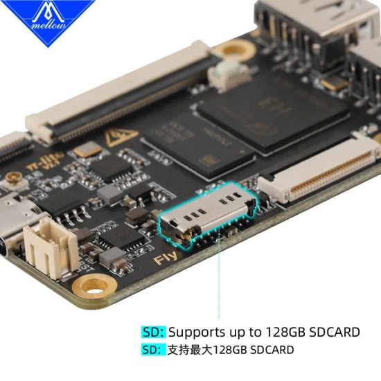 مینی کامپیوتر پردازشی کات کلیپر Mellow Fly-Pi-Lite V2.1 برد پردازشی ملو Mellow Fly-Pi-Lite V2.1 جایگزین رسپبری پای مخصوص فریمور کلیپر پرینتر اندر و وورون شاپ