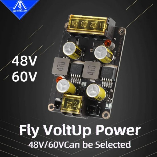 ماژول بوستر ملو Mellow Fly VoltUp برد ارتقای ولتاژ بالا ۴۸ ولت ۶۰ ولت استپر موتور پرینتر سه بعدی کلیپر وورون شاپ