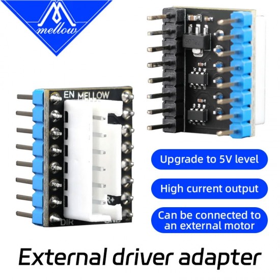 آداپتور درایور خارجی پرینتر سه بعدی Mellow External Driver Adapter آداپتور درایور خارجی موتور ملو Mellow مبدل سیگنال ۳.۳ به ۵ ولت مخصوص اتصال سروو موتور و کلوزلوپ پرینتر سه بعدی شاپ