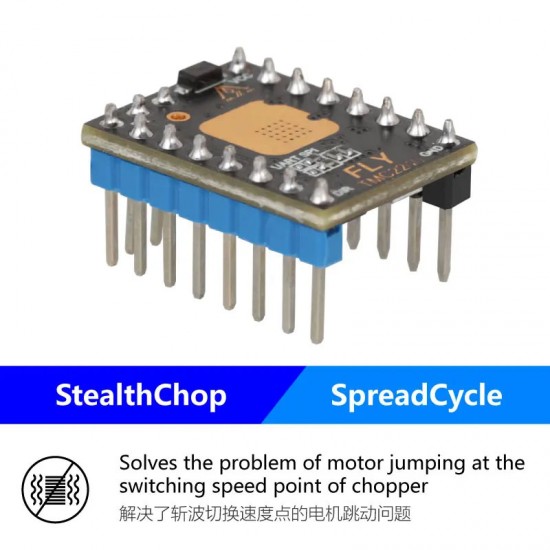 درایور استپر موتور ملو Mellow TMC2240 v1.0 فوق ساکت جایگزین TMC2209 ارتباط SPI و UART پرینتر وورون شاپ