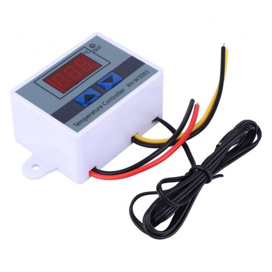 ماژول کنترل دما دیجیتال LED با ولتاژ 220 ولت و توان 1500 وات مدل XH-W3001 با قابلیت اتصال به پراب ضد آب