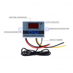 ماژول کنترل دما دیجیتال LED با ولتاژ 220 ولت و توان 1500 وات مدل XH-W3001 با قابلیت اتصال به پراب ضد آب