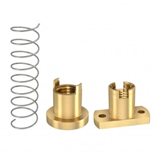 مهره لید اسکرو فنردار ضد لقی مربعی anti-backlash T8 Lead 8mm pitch 2mm