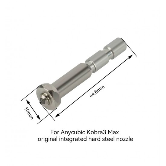 متن جایگزین (Image ALT): نازل فولاد سخت (Hardened Steel) سایز ۰.۴ میلی‌متر مخصوص پرینتر Anycubic Kobra 3 Max