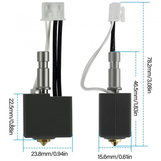 هات اند جایگزین مدل Kobra S1 کیت کامل و پیشنصب شده هات اند پرینتر Anycubic Kobra S1 با نازل و سیمکشی