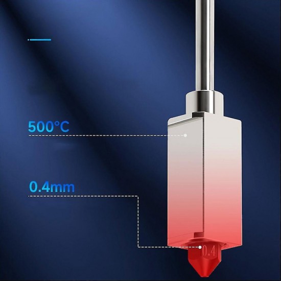 Hotend با نازل استیل سخت شده و جدا شونده مناسب Bambu Lab X1 and P1
