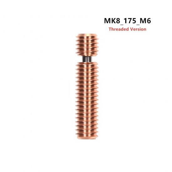 پیچ سوراخدار اکسترودر MK8 M6X26 دما بالا آلیاژ مس و استیل