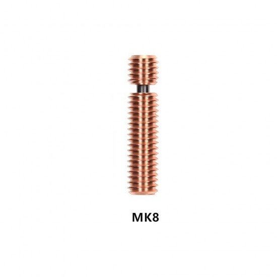 پیچ سوراخدار اکسترودر MK8 M6X26 دما بالا آلیاژ مس و استیل