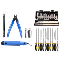 کیت 34 پارچه ابزار حرفه‌ای فینیشینگ و مونتاژ و پرداخت پرینت سه بعدی