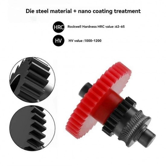 کیت چرخ‌دنده دوگانه اکسترودر از جنس فولاد سخت با روکش DLC Nano مخصوص Anycubic Kobra 3