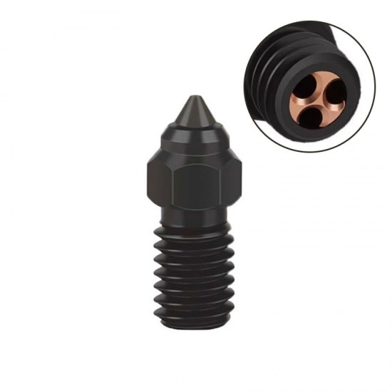 نازل High Speed اکسترودر CHT فولادی سخت قطر 0.4mm کریلیتی مناسب فیلامنت 1.75