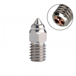 نازل High Speed اکسترودر CHT آلیاژ کروم زیرکونیوم مس قطر 0.4mm کریلیتی مناسب فیلامنت 1.75