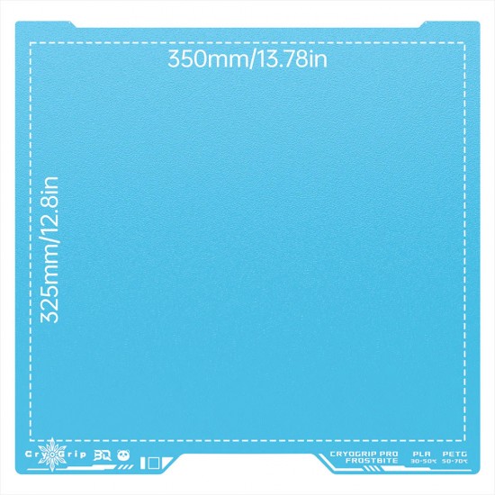 نمای نزدیک از بافت خشن و درشت صفحه ساخت Frostbite صفحه ساخت BIQU Panda مدل Frostbite با بافت درشت ۳۵۰ در ۳۲۵ میلیمتر