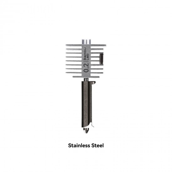 Hotend با نازل استیل 0.2mm شرکت Bambu Lab خانواده A1