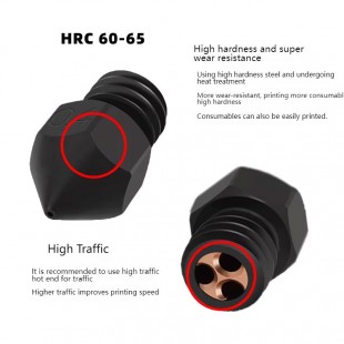 نازل اکسترودر CHT فولادی سخت 0.4mm فیلامنت 1.75 میلیمتری نازل اکسترودر CHT فولادی سخت 0.4mm فیلامنت 1.75 میلیمتری