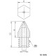 نازل برنجی با پوشش PTFE قطر ۰.۴ میلی‌متر مناسب V6/MK8