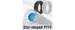 لوله تفلون ستاره ای PTFE با قطرخارجی4 و قطر داخلی2.2 شفاف خاکستری
