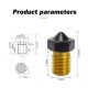 نازل تفلون‌کاری‌شده برنجی 0.4mm برای هات‌اند E3D V6