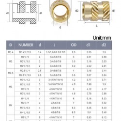 مهره برنجی آج دار (مهره اینسرتی) M4x10x6 میلی متر مهره برنجی آج دار (مهره اینسرتی) M4x10x6 میلی متر