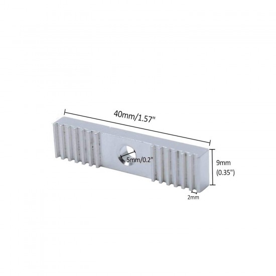 بست تسمه تایمینگ GT2 آلومینیومی 9x40mm بست تسمه تایمینگ GT2 آلومینیومی 9x40mm