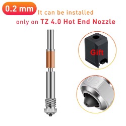 Hotend ارتقایافته TZ4.0 با نازل یکپارچه فولاد سخت مخصوص سری X1 و P1