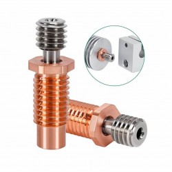 پیچ سوراخدار اکسترودر E3D V6 دما بالا مس-تیتانیوم یقه دار پیچ سوراخدار اکسترودر E3D V6 دما بالا مس-تیتانیوم یقه دار