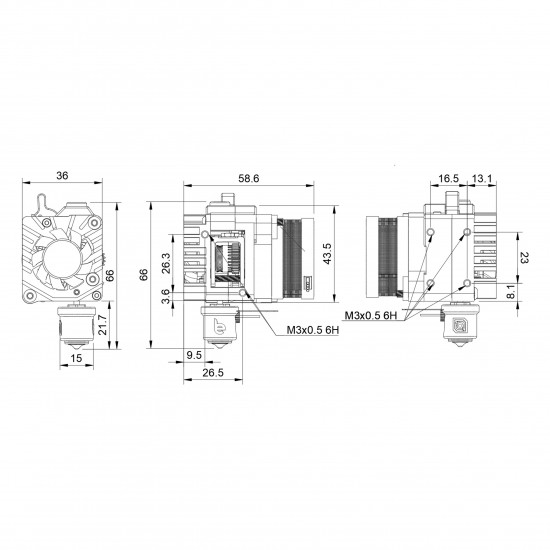 اکسترودر دایرکت درایو هوشمند ساخت LDO مدل Orbiter V3.0 اکسترودر هوشمند ال دی او LDO Orbiter V3.0 دایرکت درایو موتور LDO اکسترودر دوطرفه فوق سبک