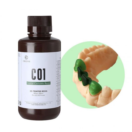 رزین CO1 ریخته گری دقیق دندان رزیون رنگ سبز شفاف Resione C01 Transparent Green Dental Castable Resin