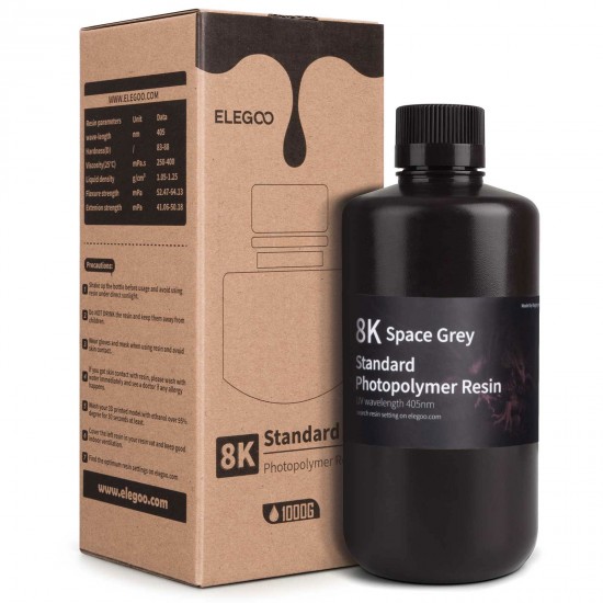 رزین استاندارد 8K رنگ خاکستری اِلِگو ELEGOO 8K STANDARD Resin