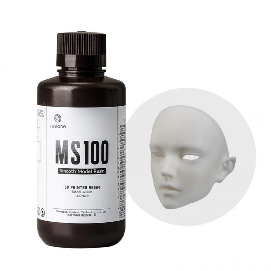 رزین MS100 مدل سازی دقیق رزیون رنگ سفید MS100 Smooth Non-yellowing Modelling 3D Printer Resin