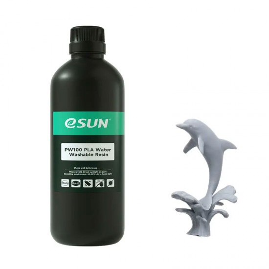 رزین قابل شستشو با آب رنگ خاکستری برند ایسان Esun PW100 PLA Water Washable