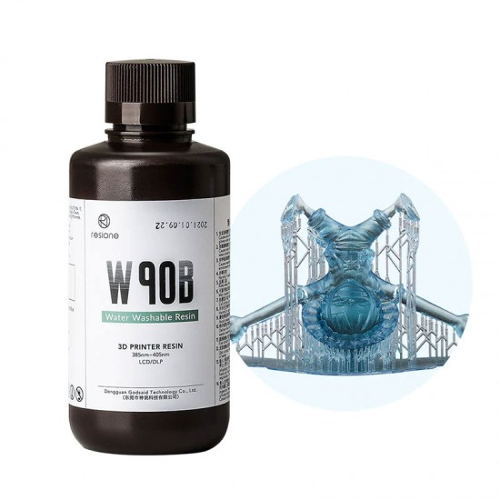 رزین W90B قابل شستشو با آب رزیون رنگ آبی شفاف Resione W90B Water Washable Resin