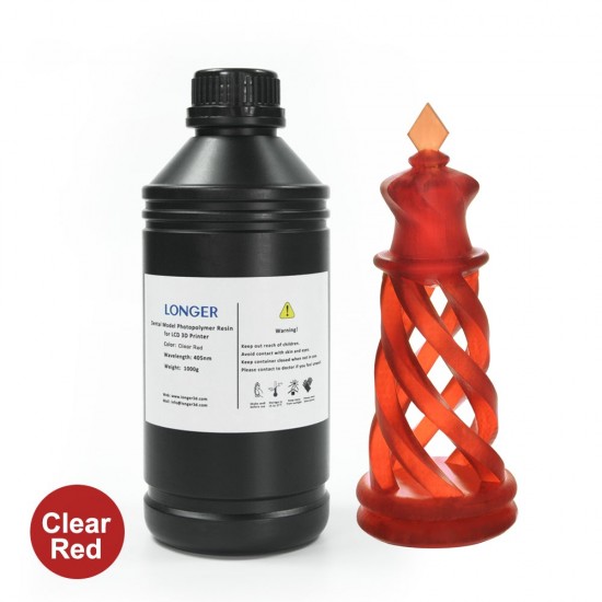 رزین استاندارد رنگ قرمز شفاف لانگر Longer Standard Resin
